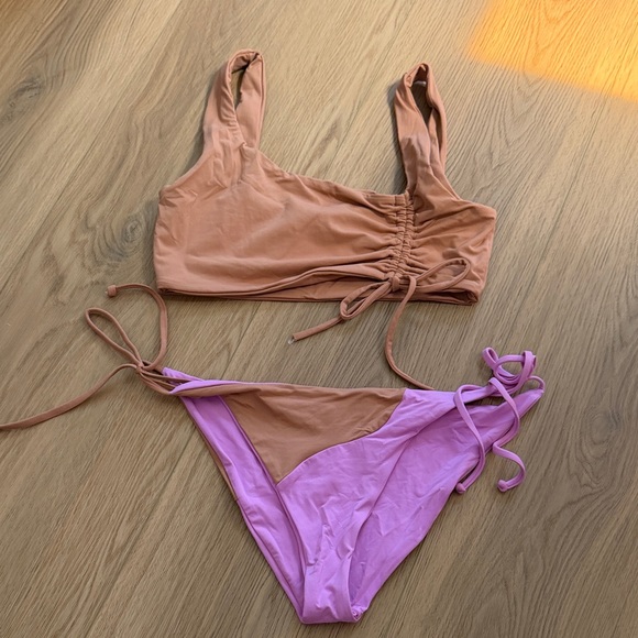 l*space Other - L*SPACE Two-Tone Pink & Brown Women's Bikini Set